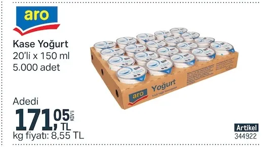 Aro Kase Yoğurt 20'Li X 150 Ml