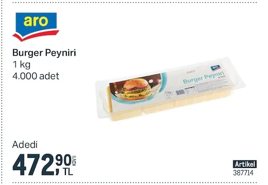 Aro Burger Peyniri 1 Kg