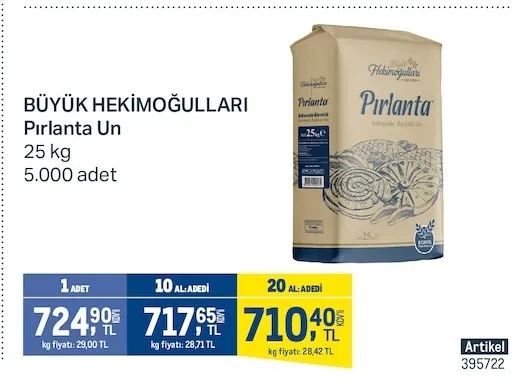 Büyük Heki̇Moğullari Pırlanta Un 25 Kg