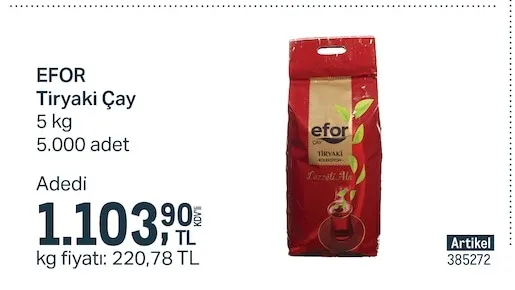 Efor Tiryaki Çay 5 Kg