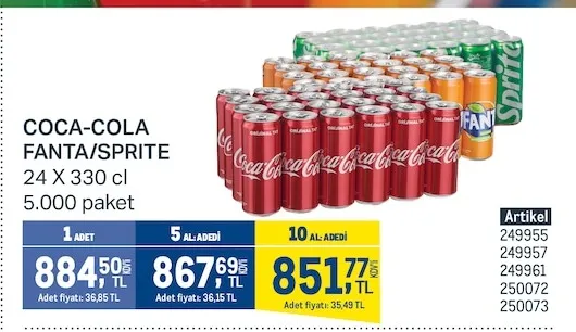 Coca-Cola Fanta/Sprite 24 X 330 Cl