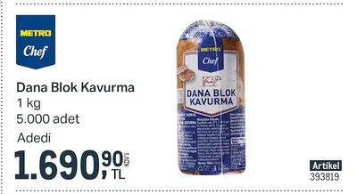 Metro Chef Dana Blok Kavurma 1 Kg