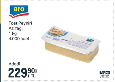 Aro Tost Peyniri Az Yağlı 1 Kg