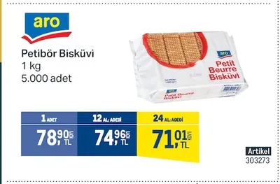 Aro Petibör Bisküvi 1 Kg