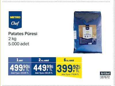 Metro Chef Patates Püresi 2 Kg
