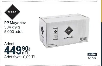 Rioba Pp Mayonez 504 X 9 G