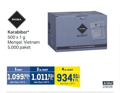 Rioba Karabiber* 500 X 1 G