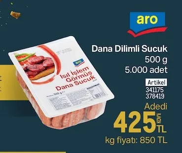 Aro Dana Dilimli Sucuk 500 G
