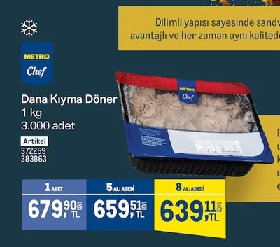 Metro Chef Dana Kıyma Döner 1 Kg