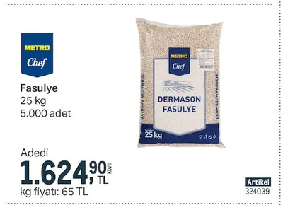 Metro Chef Fasulye 25 Kg
