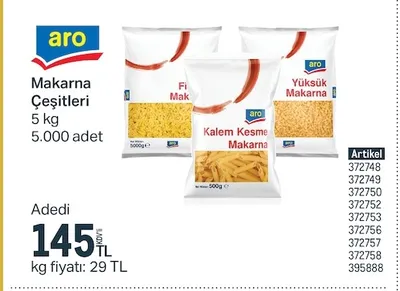 Aro Makarna Çeşitleri 5 Kg