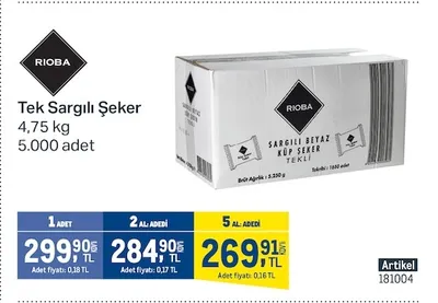 Rioba Tek Sargılı Şeker 4,75 Kg
