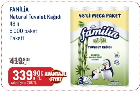 Familia Natural Tuvalet Kağıdı 48'Li