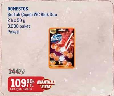 Domestos Şeftali Çiçeği Wc Blok Duo 2'Li X 50 G