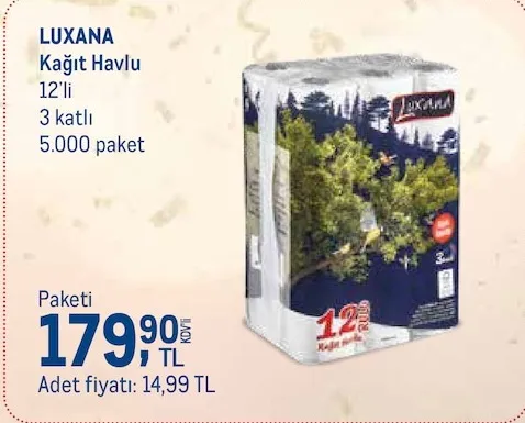 Luxana Kağıt Havlu 12'Li
