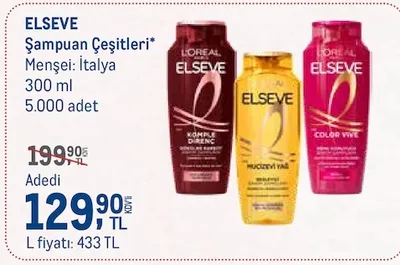 Elseve Şampuan Çeşitleri 300 Ml