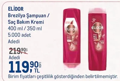 Elidor Brezilya Şampuan / Saç Bakım Kremi 400 Ml / 350 Ml