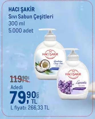 Hacı Şakir Sıvı Sabun Çeşitleri 300 Ml