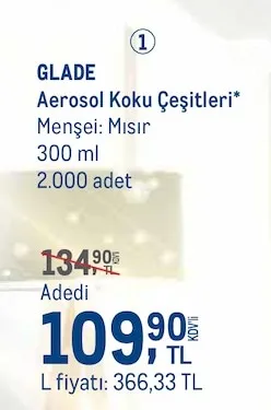Glade Aerosol Koku Çeşitleri 300 Ml