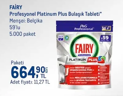 Fairy Profesyonel Platinum Plus Bulaşık Tableti