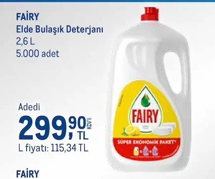 Fairy Elde Bulaşık Deterjanı 2,6 L