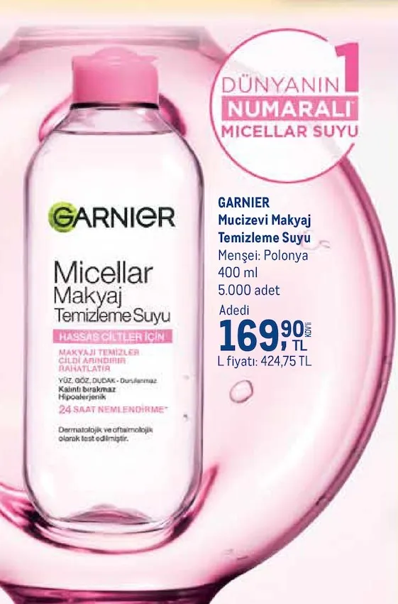 Garnier Mucizevi Makyaj Temizleme Suyu