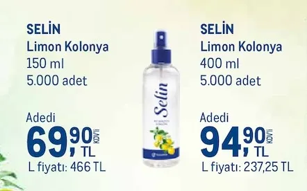 Selin Limon Kolonya 150 Ml