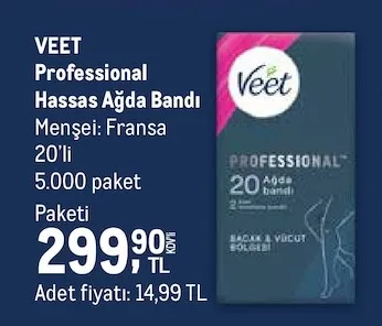 Veet Professional Hassas Ağda Bandı