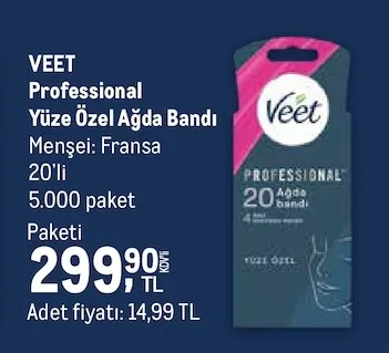 Veet Professional Yüze Özel Ağda Bandı