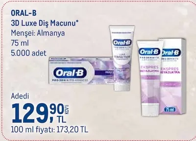 Oral-B 3D Luxe Diş Macunu