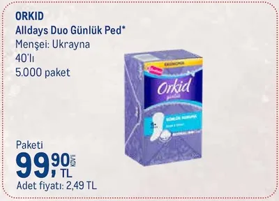 Orkid Alldays Duo Günlük Ped 40'Lı