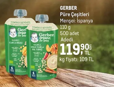 Gerber Püre Çeşitleri 110 G