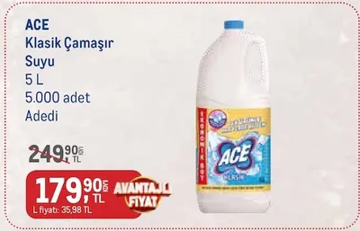 Ace Klasik Çamaşır Suyu 5 L