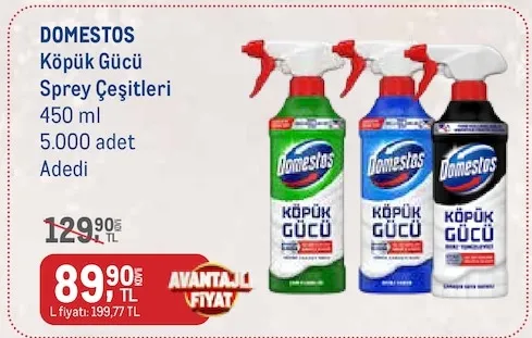 Domestos Köpük Gücü Sprey Çeşitleri 450 Ml