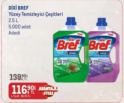 Dixî Bref Yüzey Temizleyici Çeşitleri 2.5 L