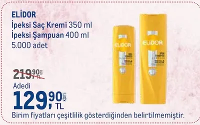 Elidor İpeksi Saç Kremi 350 Ml İpeksi Şampuan 400 Ml