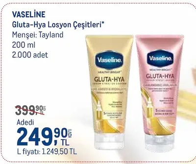 Vaseline Gluta-Hya Losyon Çeşitleri 200 Ml
