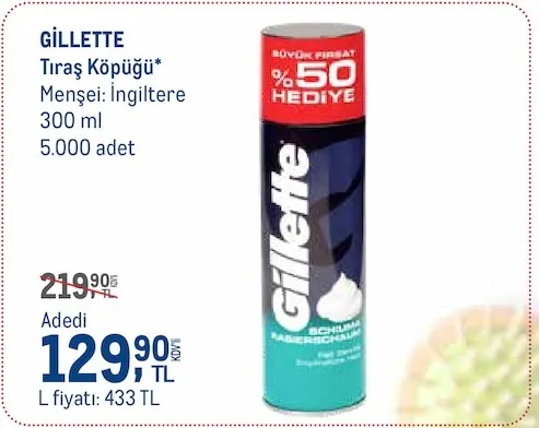 Gillette Tıraş Köpüğü 300 Ml