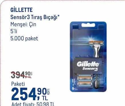 Gillette Sensör3 Tıraş Bıçağı