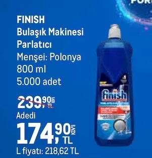 Finish Bulaşık Makinesi Parlatıcı 800 Ml