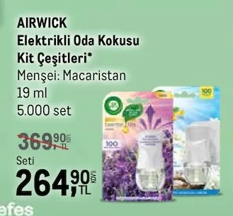 Airwick Elektrikli Oda Kokusu Kit Çeşitleri 19 Ml