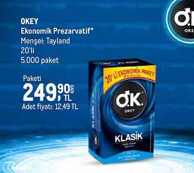 Okey Ekonomik Prezervatif 20'Li