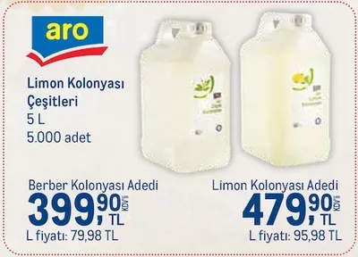 Aro Limon Kolonyası Çeşitleri 5 L
