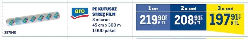 Aro Pe Kutusuz Streç Film