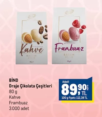 Bind Draje Çikolata Çeşitleri 80 G