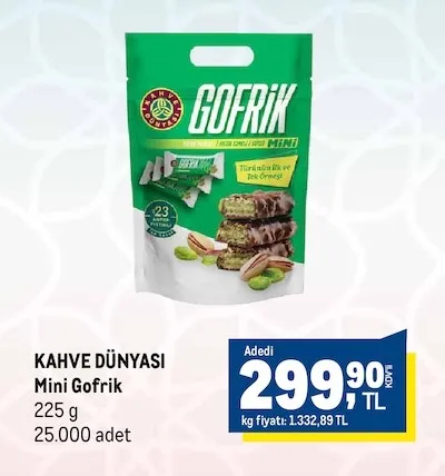 Kahve Dünyası Mini Gofrık 225 G