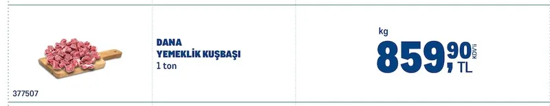 Dana Yemeklik Kuşbaşı