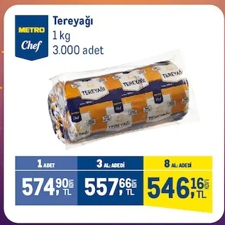 Metro Chef Tereyağı 1 Kg