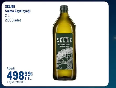 Selme Sızma Zeytinyağı 2 L