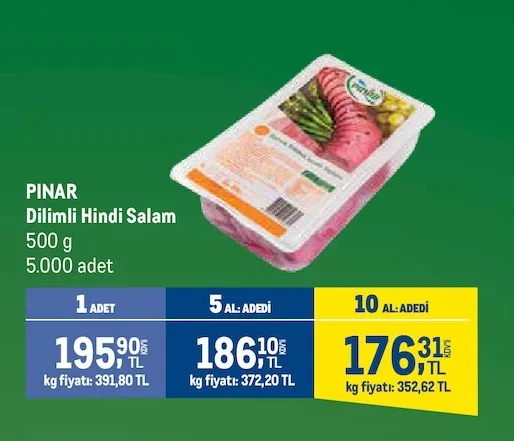Pinar Dilimli Hindi Salam 500 G